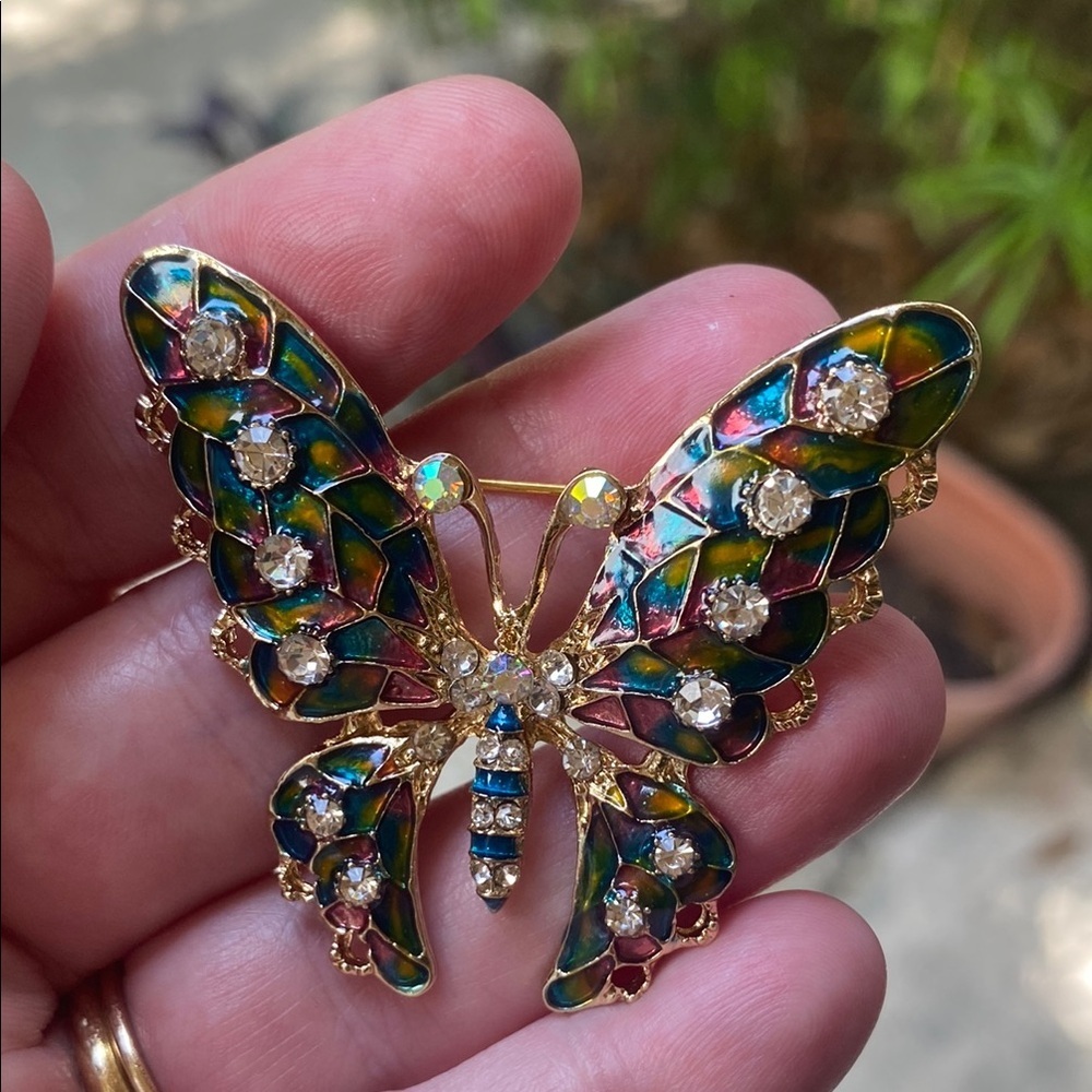 Colorful Butterfly Brooch - Picture 7 of 10